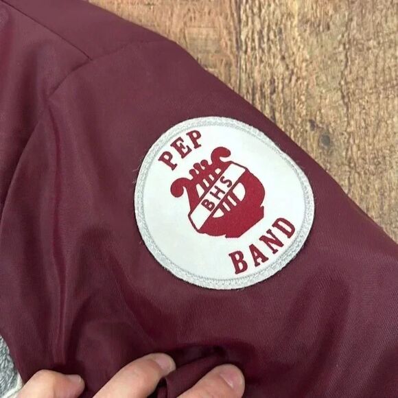 Vintage Neff Band Jacket Made In The USA Sz Small Maroon - Picture 7 of 13